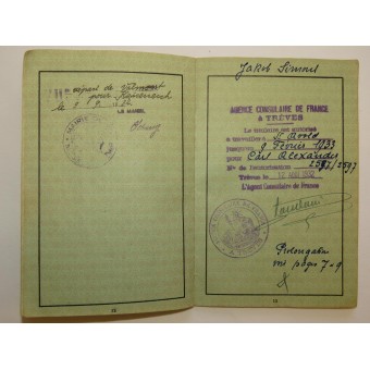 Saksan matkustaja passi. Espenlaub militaria